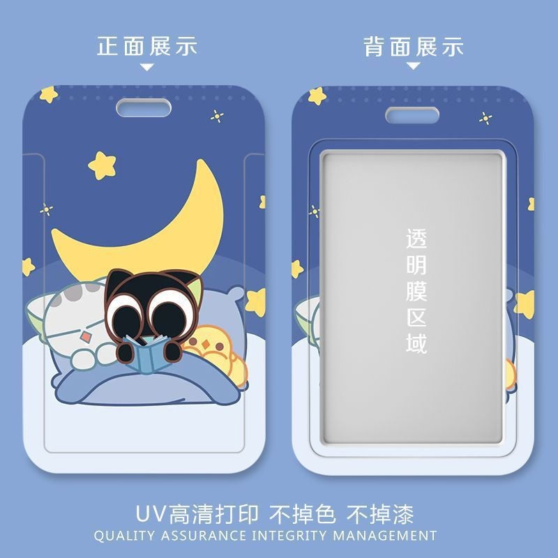 Luo Xiaohei'S Battle Story Cat Student Campus Card Slide Cover Card Holder Meal Card Bus Id Card Protection Cartoon Cute - Image 1